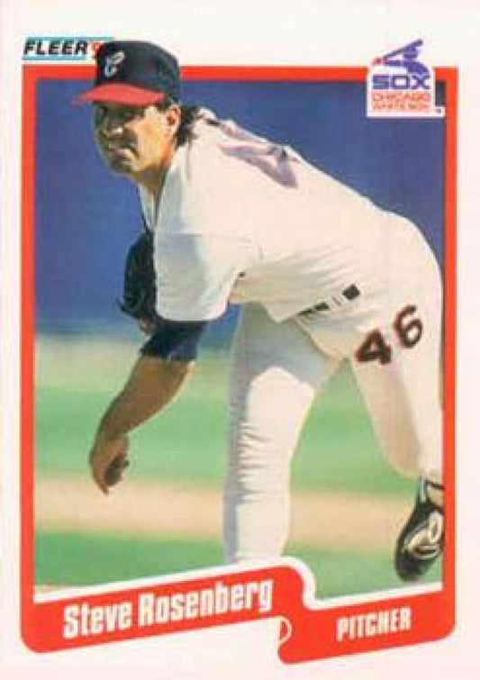 1990 Fleer Baseball #547 Steve Rosenberg  Chicago White Sox  Image 1