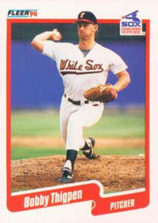 1990 Fleer Baseball #549 Bobby Thigpen  Chicago White Sox  Image 1