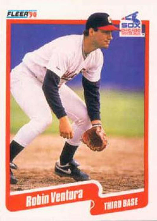 1990 Fleer Baseball #550 Robin Ventura  Chicago White Sox  Image 1