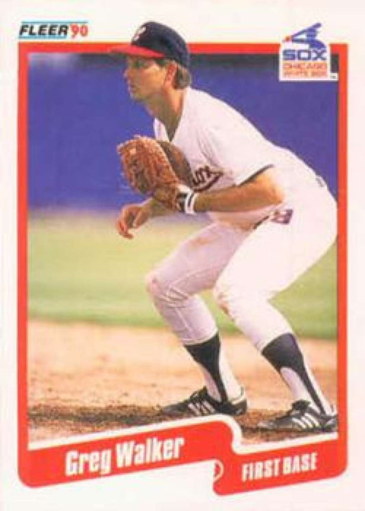 1990 Fleer Baseball #551 Greg Walker  Chicago White Sox  Image 1