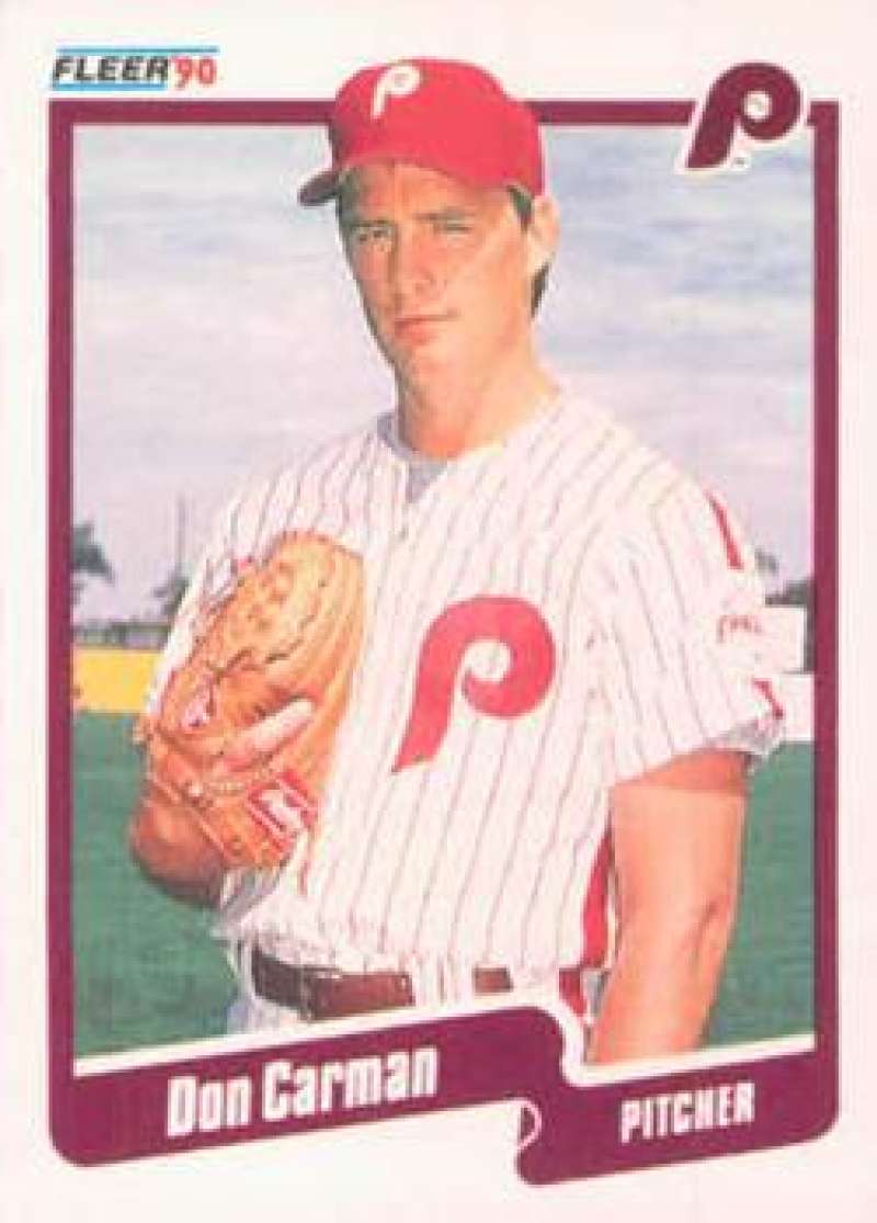 1990 Fleer Baseball #552 Don Carman Philadelphia Phillies Image 1