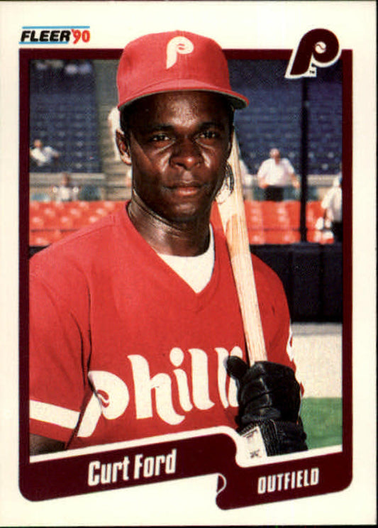 1990 Fleer Baseball #557 Curt Ford  Philadelphia Phillies  Image 1