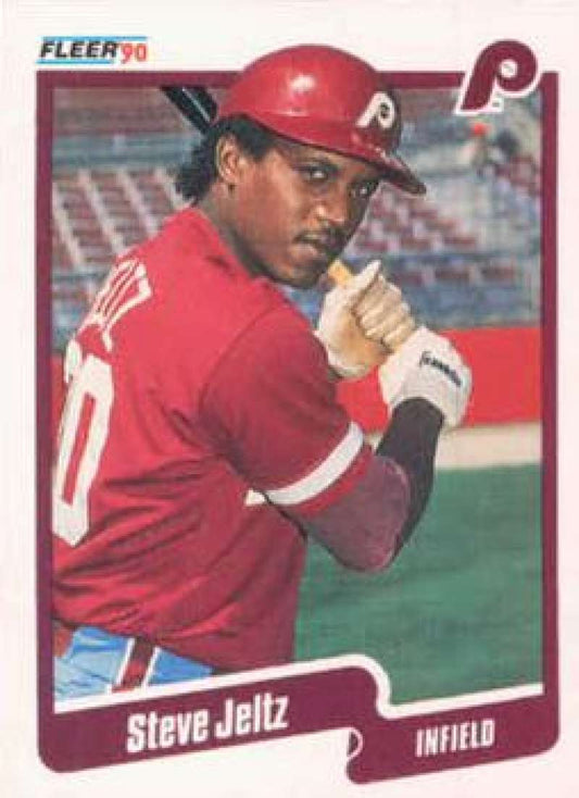 1990 Fleer Baseball #562 Steve Jeltz  Philadelphia Phillies  Image 1