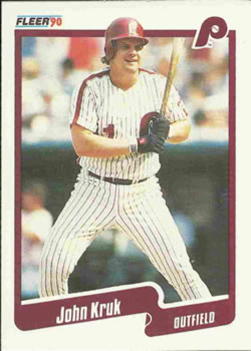 1990 Fleer Baseball #565 John Kruk Philadelphia Phillies Image 1