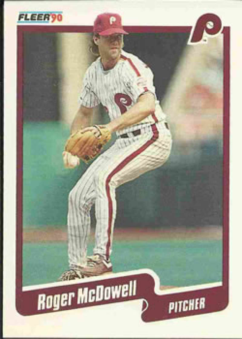 1990 Fleer Baseball #567 Roger McDowell Philadelphia Phillies Image 1