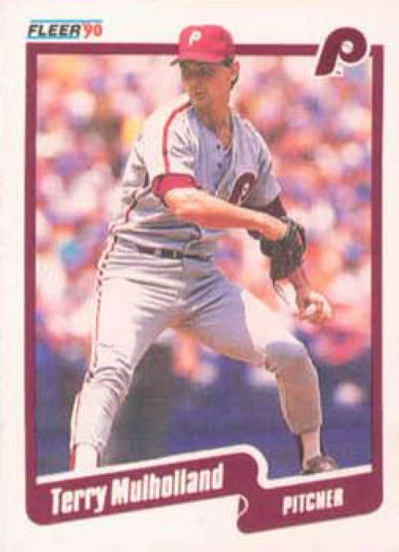1990 Fleer Baseball #568 Terry Mulholland UER Philadelphia Phillies Image 1