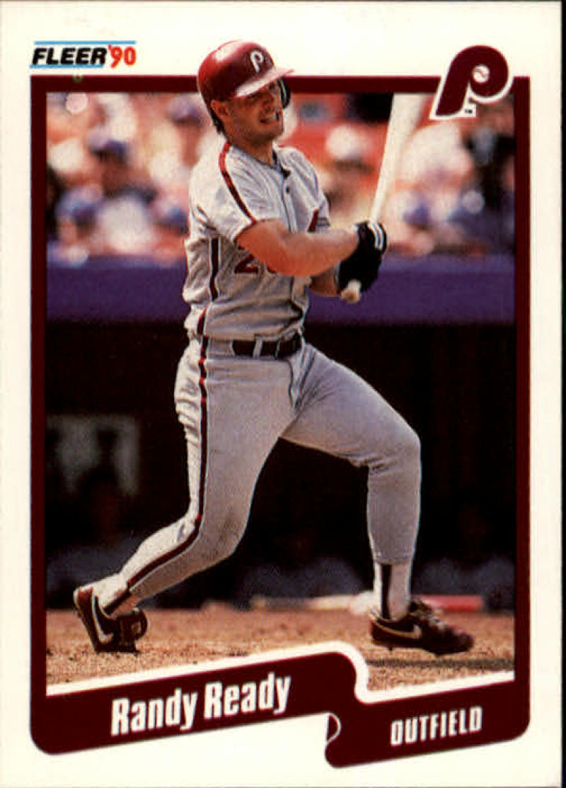 1990 Fleer Baseball #571 Randy Ready Philadelphia Phillies Image 1
