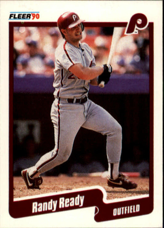 1990 Fleer Baseball #571 Randy Ready  Philadelphia Phillies  Image 1