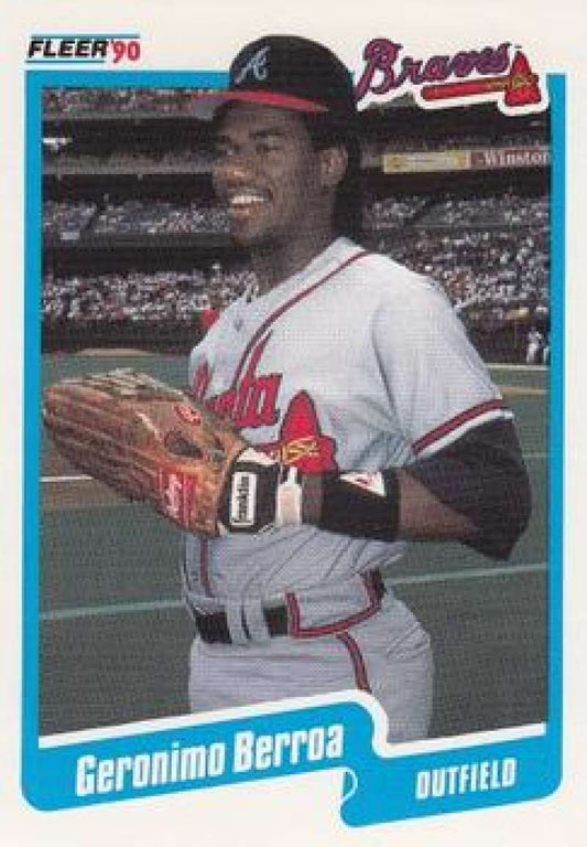 1990 Fleer Baseball #575 Geronimo Berroa  Atlanta Braves  Image 1