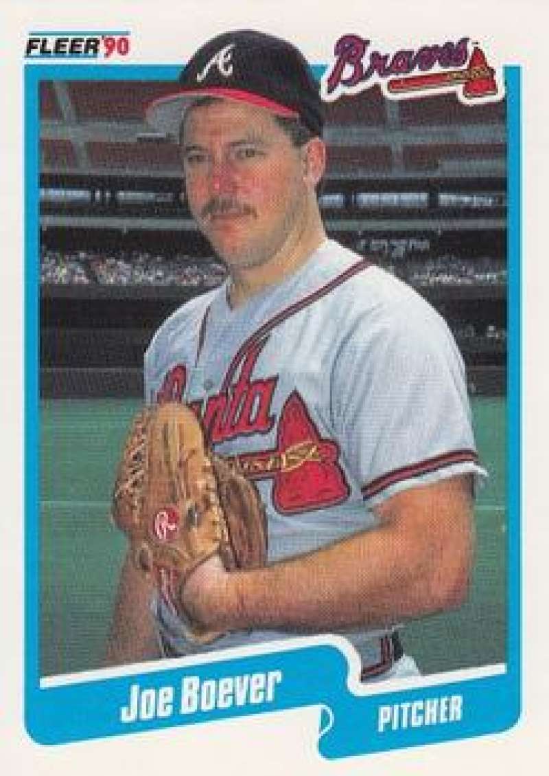 1990 Fleer Baseball #577 Joe Boever Atlanta Braves Image 1