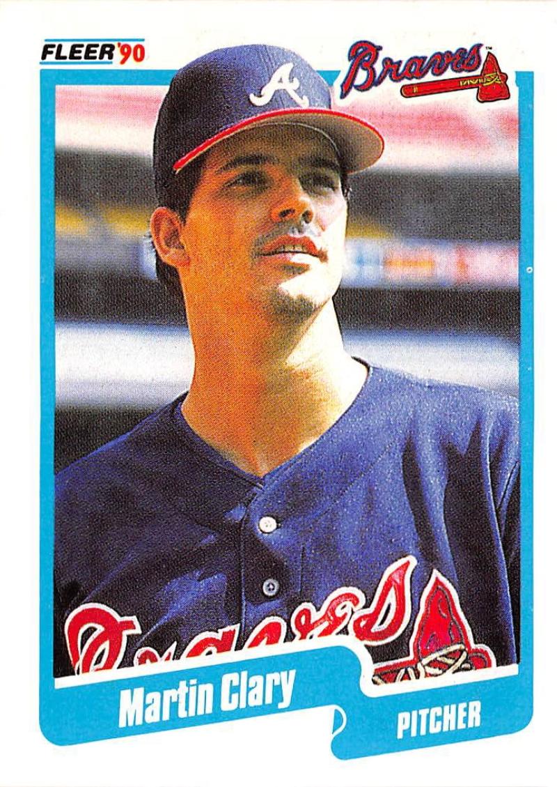 1990 Fleer Baseball #578 Marty Clary UER Atlanta Braves Image 1