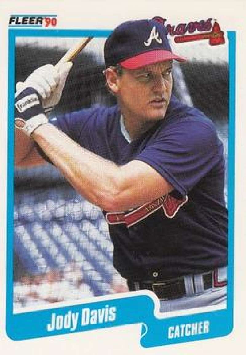 1990 Fleer Baseball #579 Jody Davis Atlanta Braves Image 1