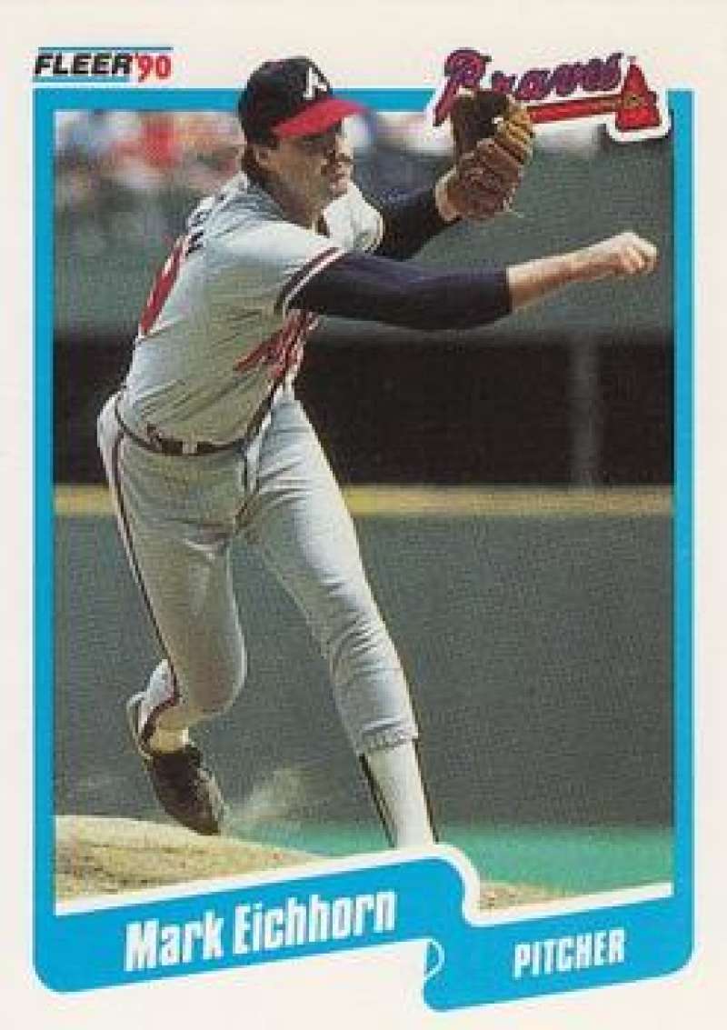 1990 Fleer Baseball #580 Mark Eichhorn Atlanta Braves Image 1