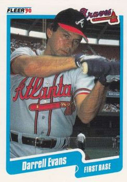 1990 Fleer Baseball #581 Darrell Evans  Atlanta Braves  Image 1
