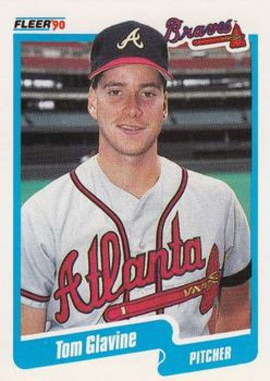 1990 Fleer Baseball #583 Tom Glavine  Atlanta Braves  Image 1