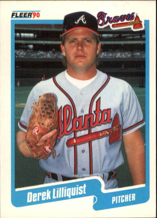 1990 Fleer Baseball #588 Derek Lilliquist  Atlanta Braves  Image 1