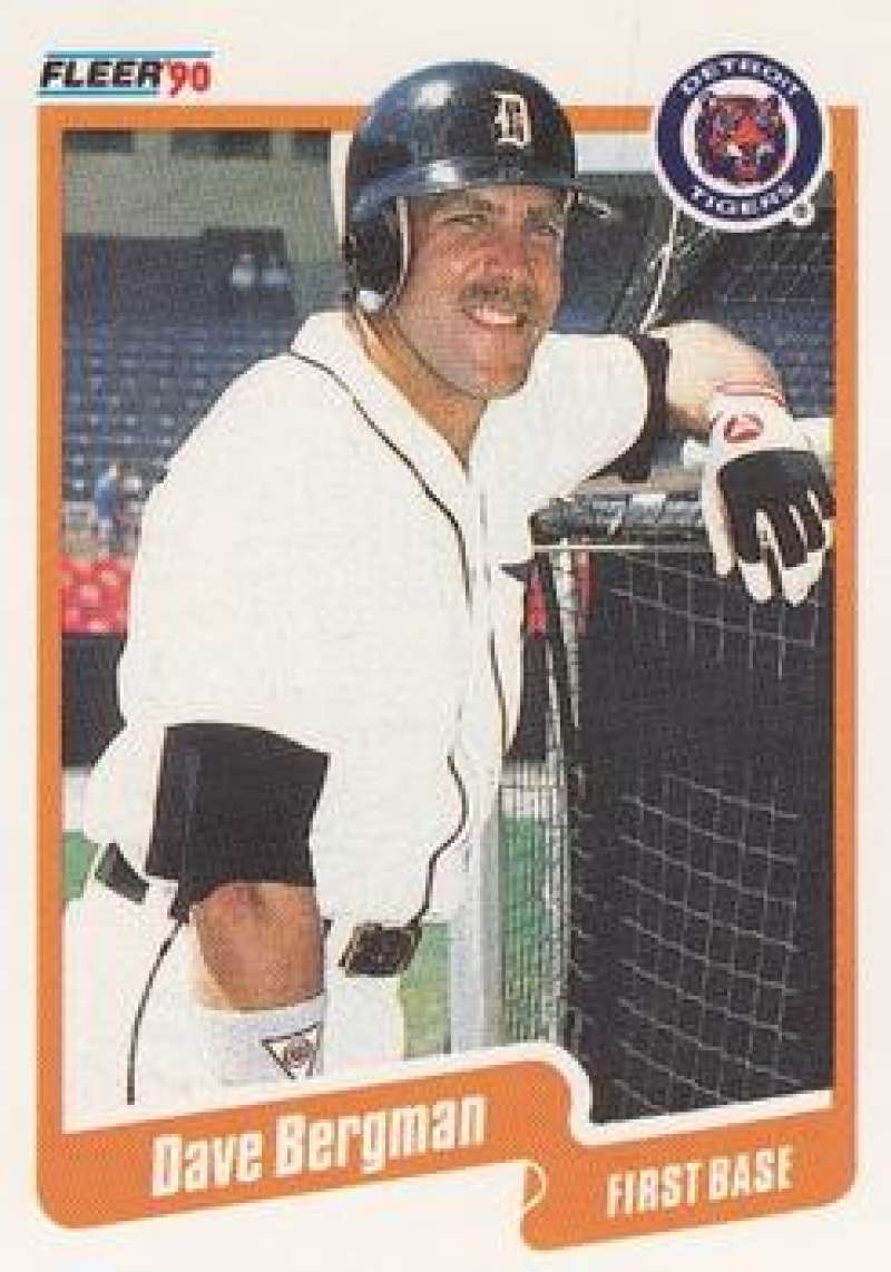 1990 Fleer Baseball #600 Dave Bergman Detroit Tigers Image 1