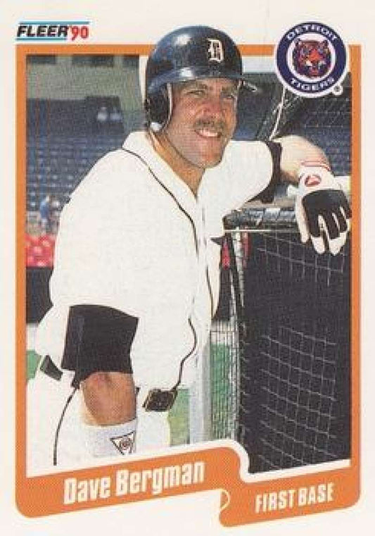 1990 Fleer Baseball #600 Dave Bergman  Detroit Tigers  Image 1