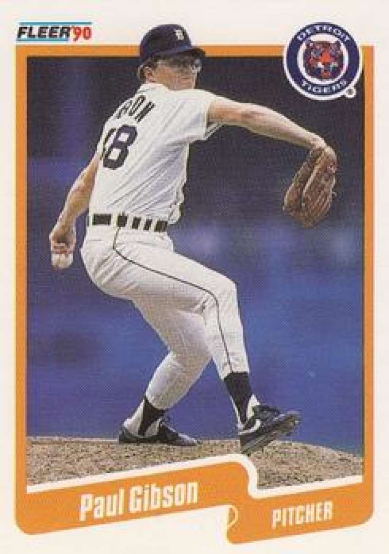 1990 Fleer Baseball #602 Paul Gibson Detroit Tigers Image 1