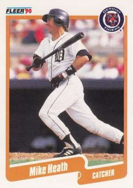1990 Fleer Baseball #603 Mike Heath  Detroit Tigers  Image 1