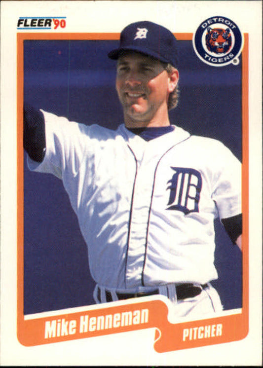 1990 Fleer Baseball #604 Mike Henneman  Detroit Tigers  Image 1
