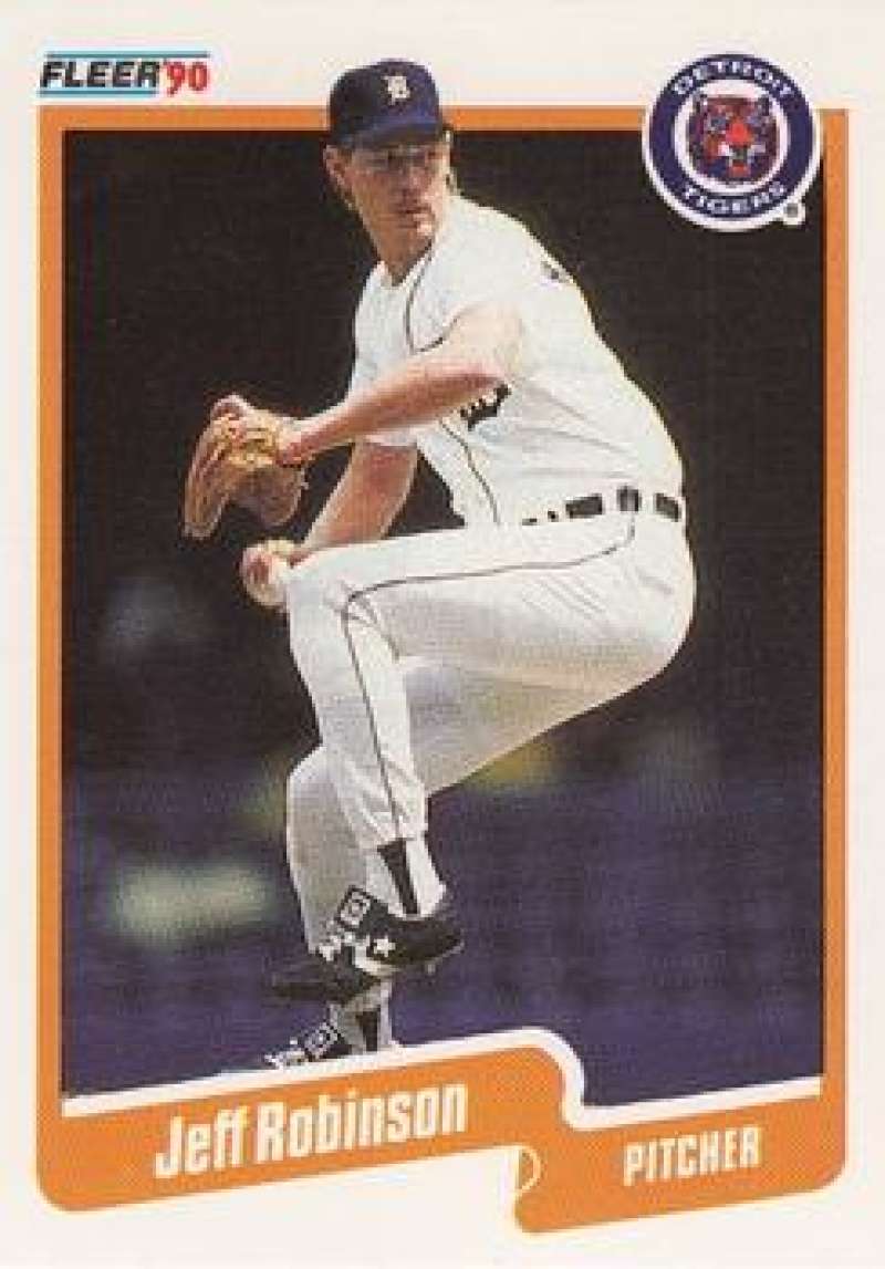 1990 Fleer Baseball #614 Jeff Robinson Detroit Tigers Image 1