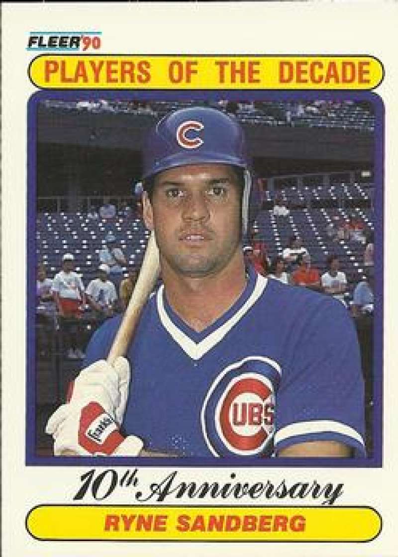 1990 Fleer Baseball #625 Ryne Sandberg 1984 Chicago Cubs Image 1