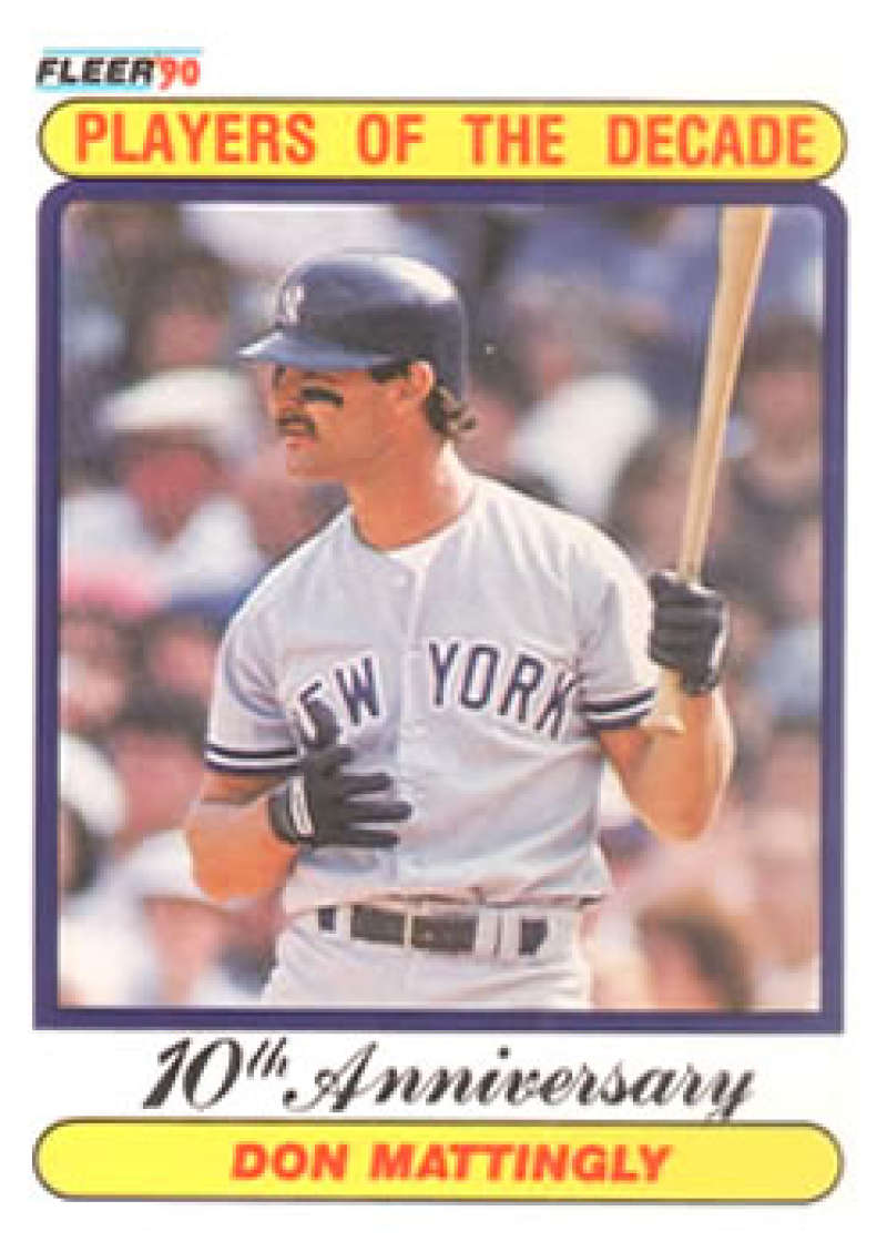 1990 Fleer Baseball #626 Don Mattingly 1985 New York Yankees Image 1