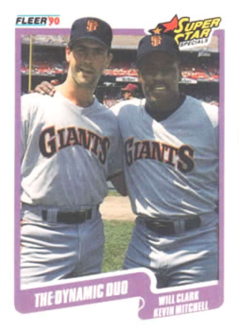 1990 Fleer Baseball #637 Will Clark/Kevin Mitchell The Dynamic Duo Giants Image 1