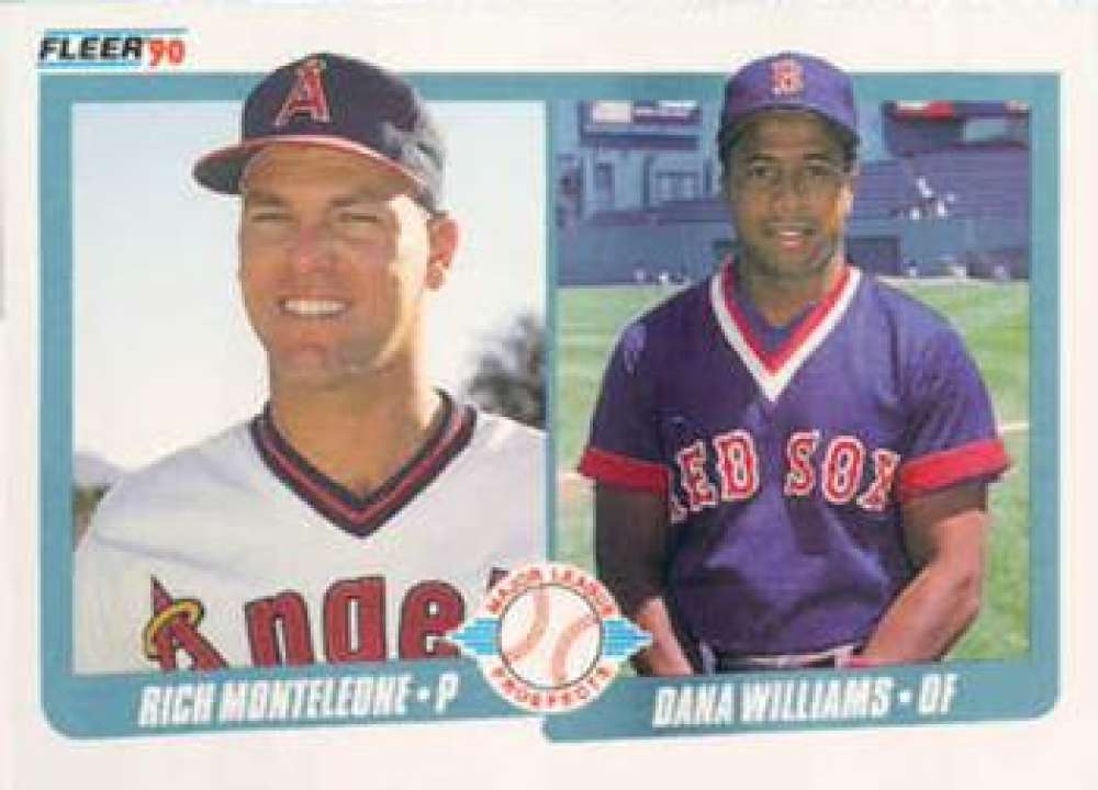 1990 Fleer Baseball #648 Rich Monteleone/Dana Williams RC Rookie Angels/Sox Image 1