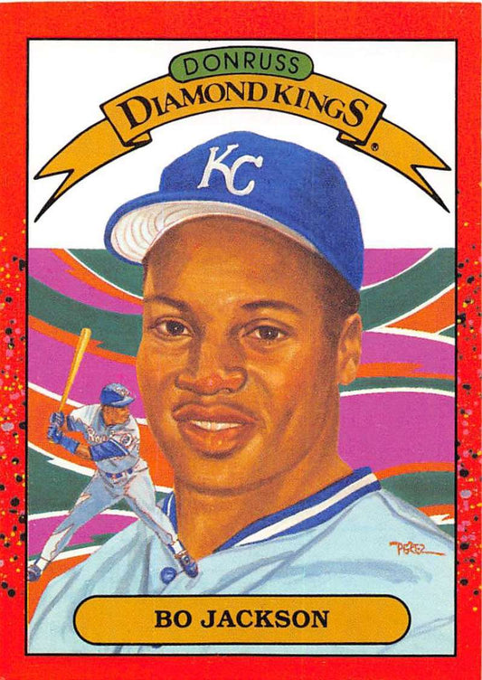 1990 Donruss Baseball  #1 Bo Jackson DK  Kansas City Royals  Image 1