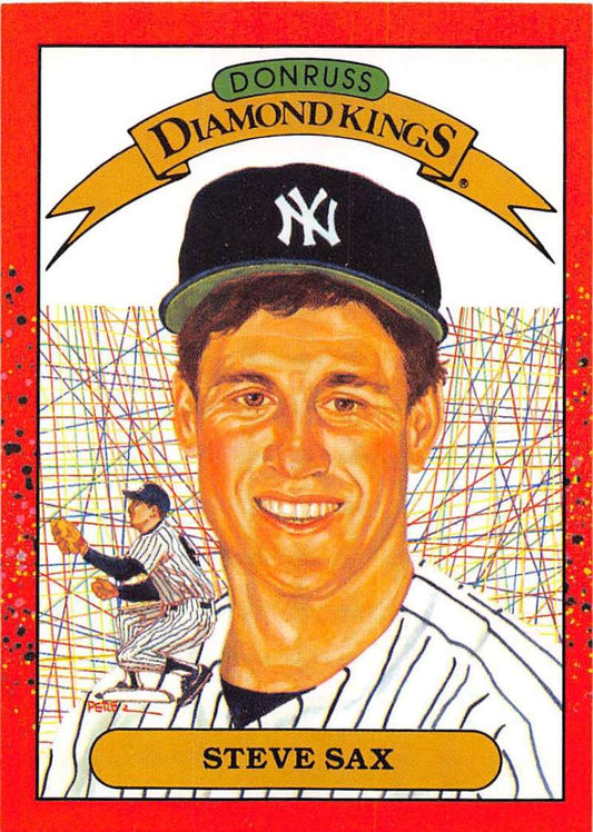 1990 Donruss Baseball  #2 Steve Sax DK  New York Yankees  Image 1