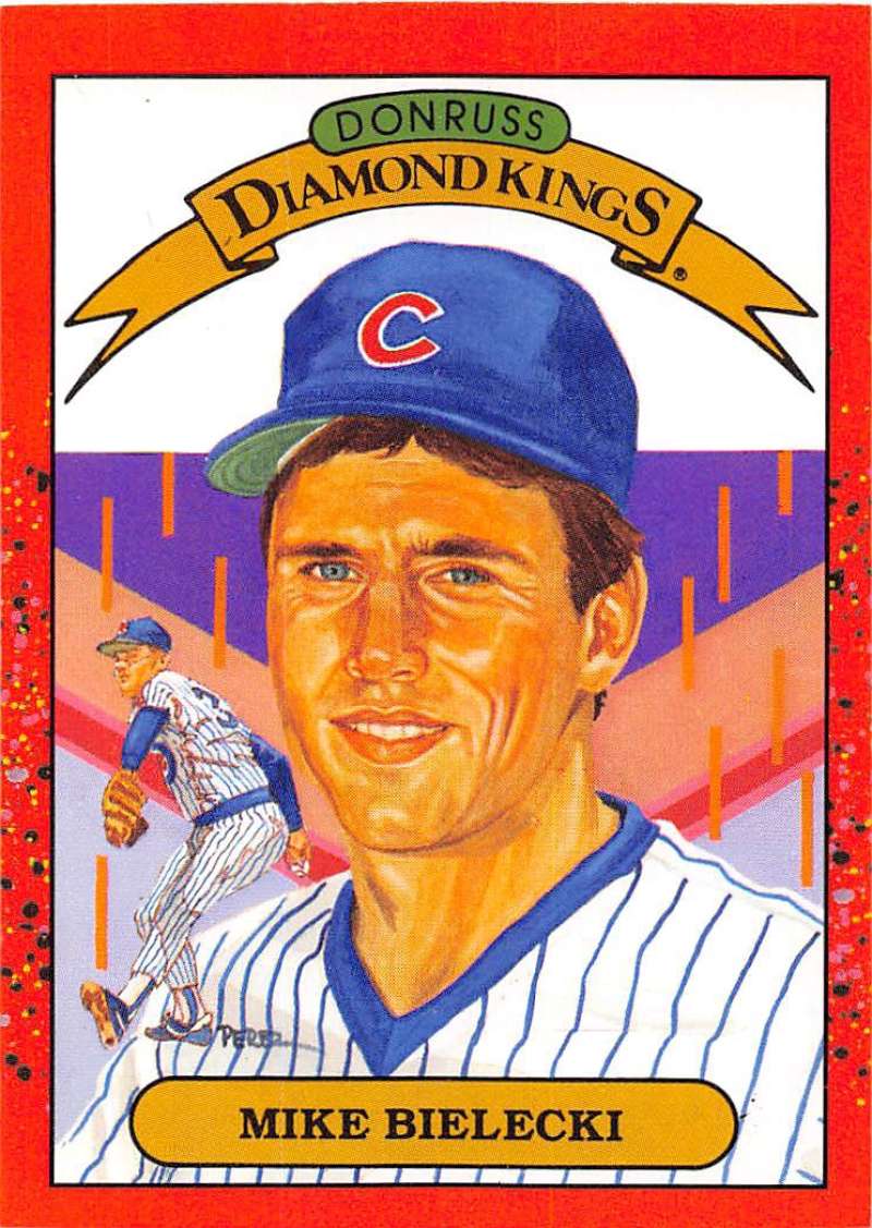 1990 Donruss Baseball #9 Mike Bielecki DK Chicago Cubs Image 1