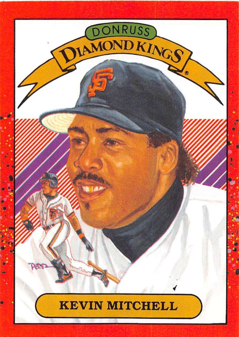 1990 Donruss Baseball #11 Kevin Mitchell DK San Francisco Giants Image 1
