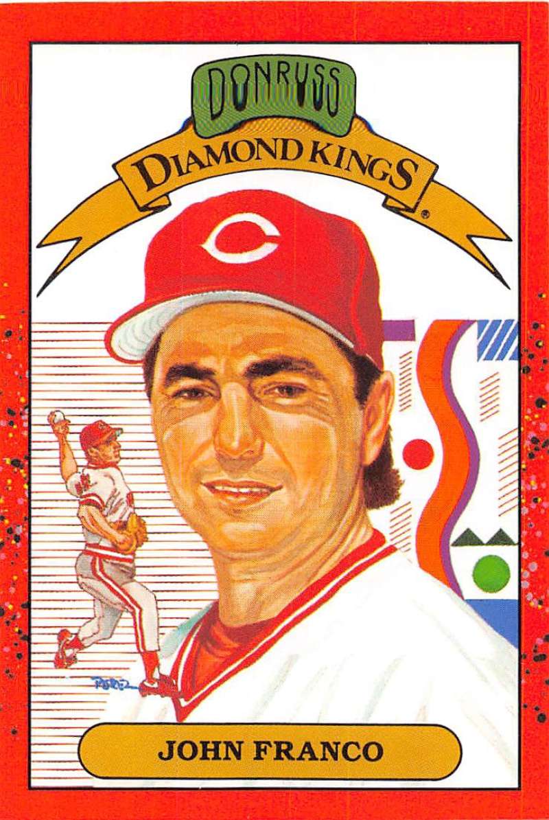 1990 Donruss Baseball #14 John Franco DK Cincinnati Reds Image 1