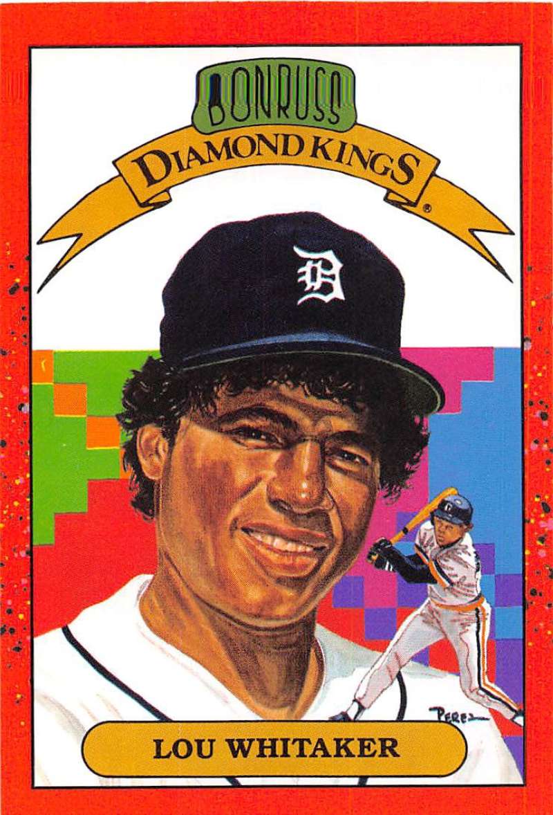 1990 Donruss Baseball #16 Lou Whitaker DK Detroit Tigers Image 1