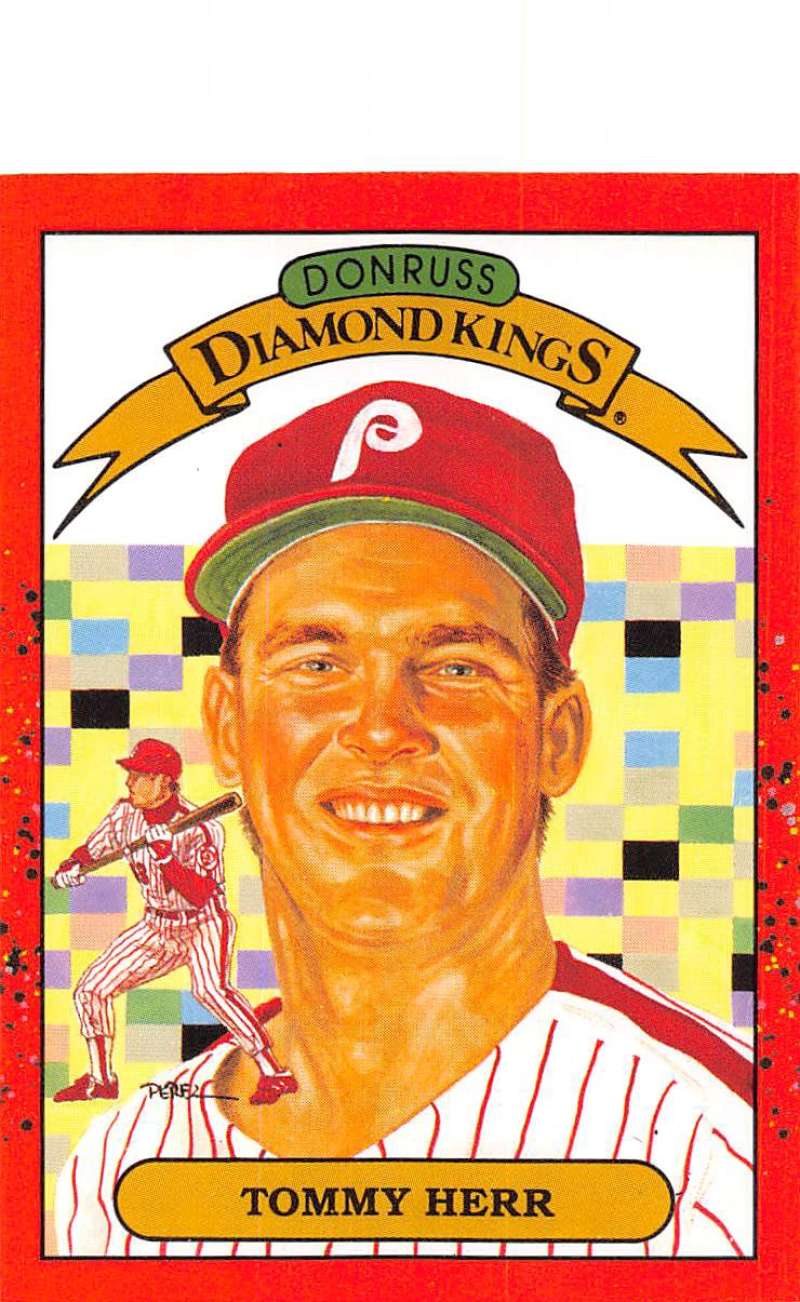 1990 Donruss Baseball #21 Tom Herr DK DP Philadelphia Phillies Image 1