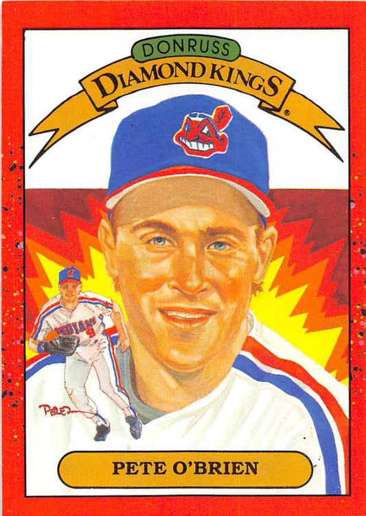 1990 Donruss Baseball  #24 Pete O'Brien DK  Cleveland Indians  Image 1
