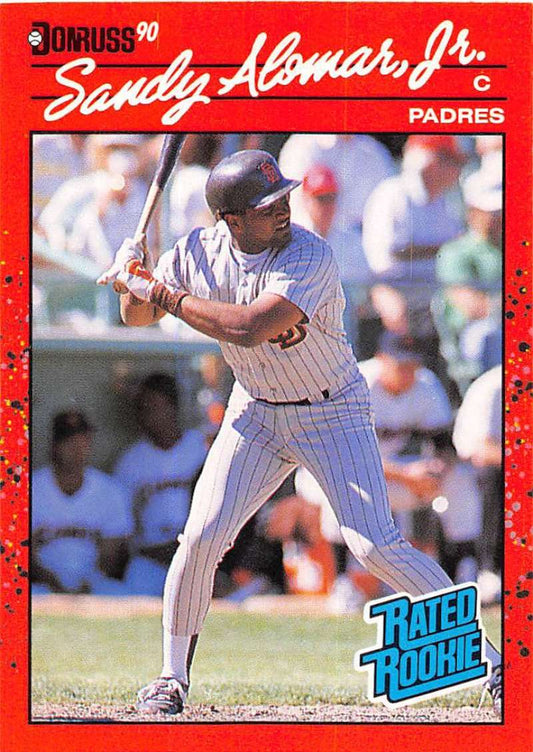 1990 Donruss Baseball  #30 Sandy Alomar Jr.  San Diego Padres  Image 1