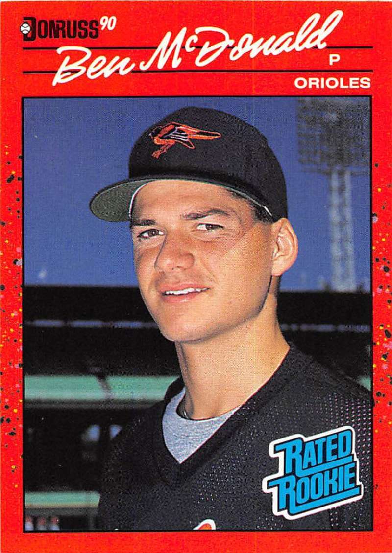 1990 Donruss Baseball #32 Ben McDonald RC Rookie Baltimore Orioles Image 1