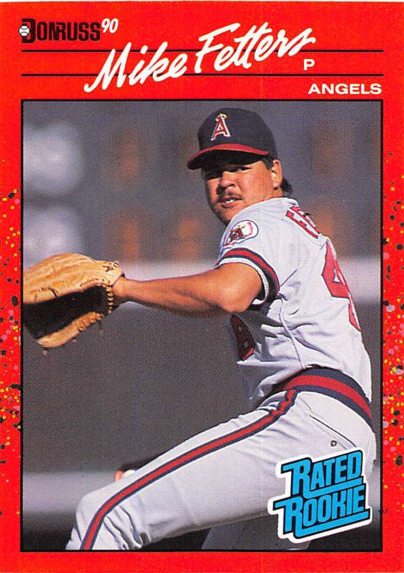 1990 Donruss Baseball #35 Mike Fetters RC Rookie California Angels Image 1
