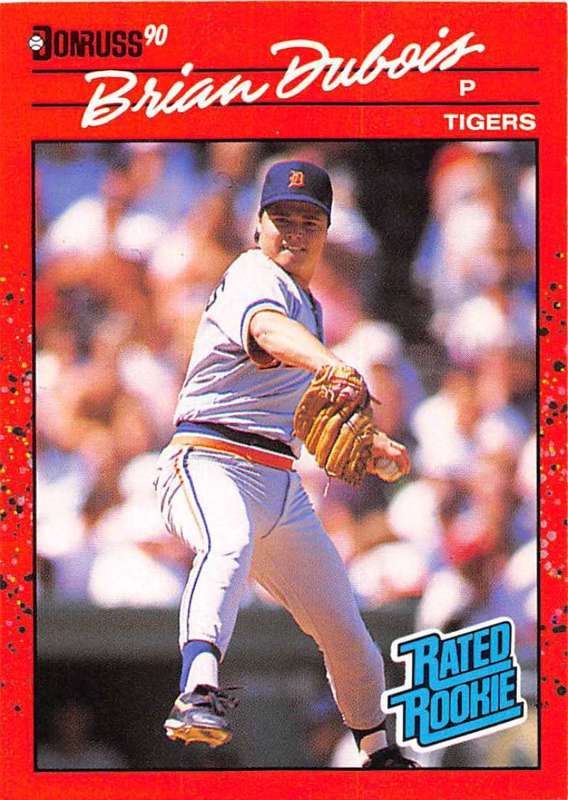 1990 Donruss Baseball #38 Brian DuBois RC Rookie Detroit Tigers Image 1