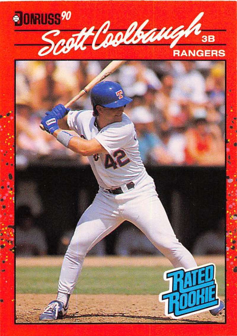 1990 Donruss Baseball #43 Scott Coolbaugh RC Rookie Texas Rangers Image 1