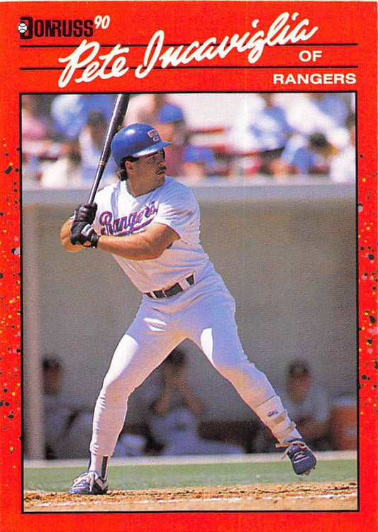 1990 Donruss Baseball  #48 Pete Incaviglia  Texas Rangers  Image 1