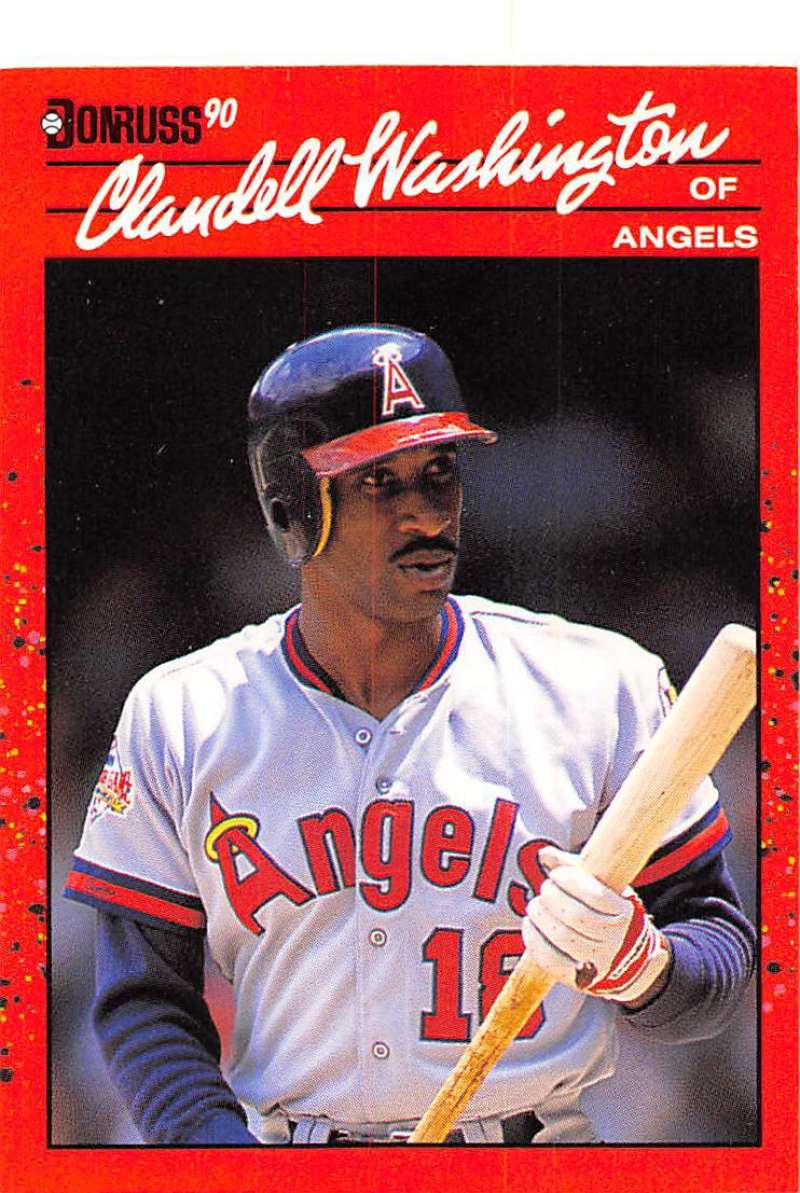 1990 Donruss Baseball #52 Claudell Washington California Angels Image 1