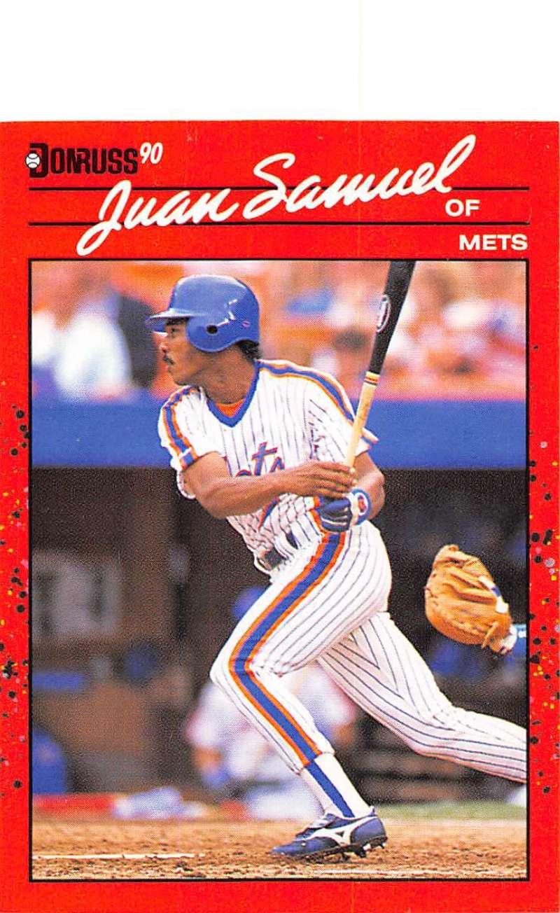1990 Donruss Baseball #53 Juan Samuel New York Mets Image 1