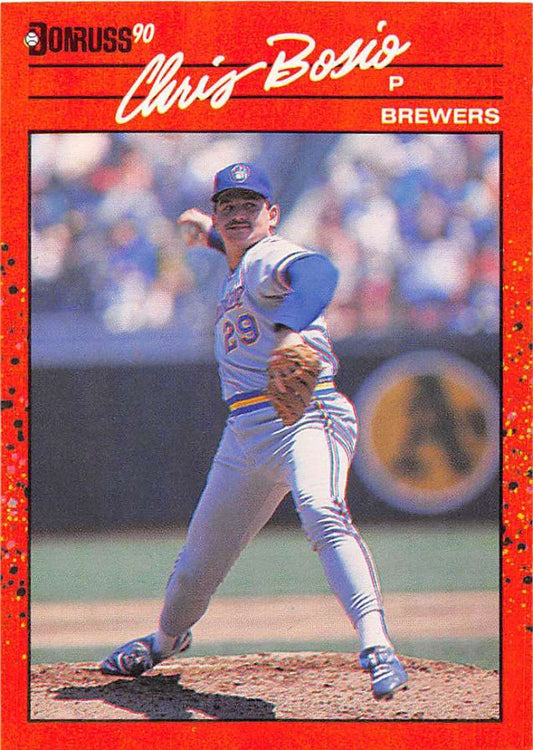 1990 Donruss Baseball  #57 Chris Bosio  Milwaukee Brewers  Image 1