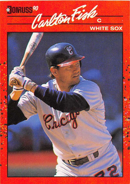 1990 Donruss Baseball  #58 Carlton Fisk  Chicago White Sox  Image 1