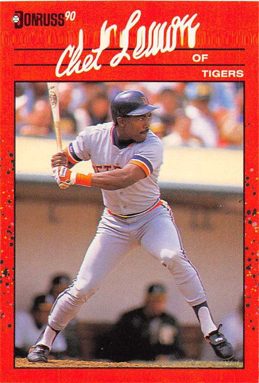 1990 Donruss Baseball  #60 Chet Lemon  Detroit Tigers  Image 1
