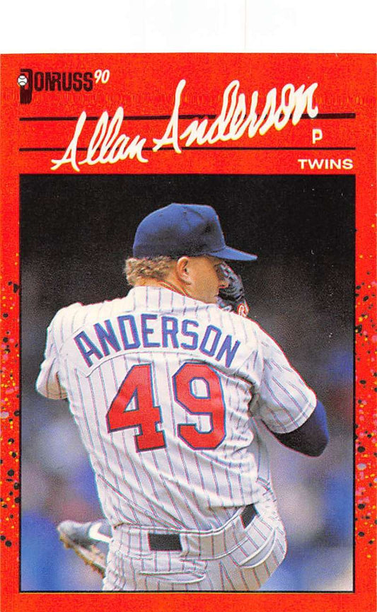 1990 Donruss Baseball  #64 Allan Anderson  Minnesota Twins  Image 1
